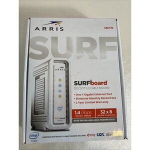 *MINT* ARRIS SURFboard SB6190 DOCSIS 3.0 32 x 8 Gigabit Cable Modem White